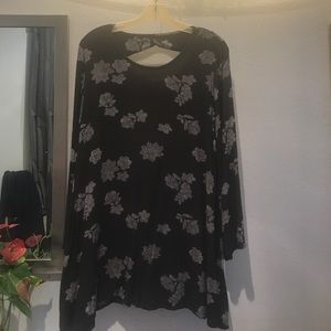 Long sleeve shirt length dress