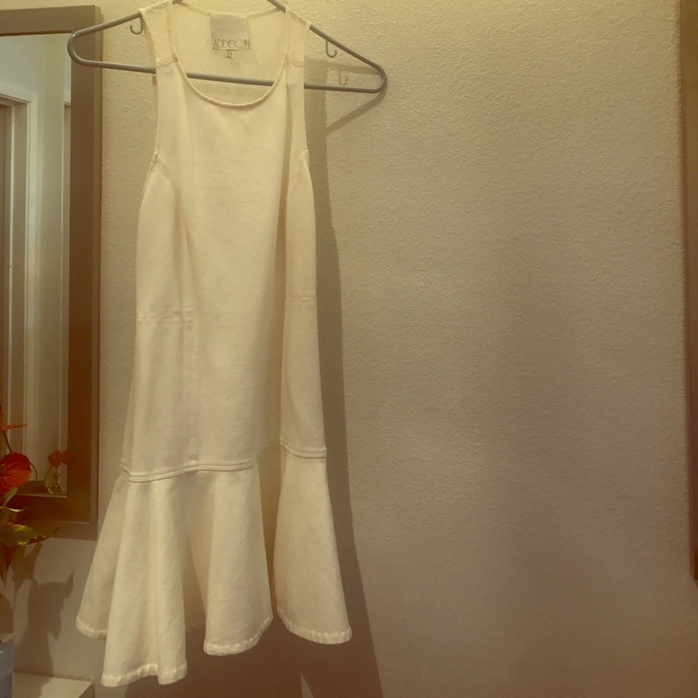 Cute white mini dress