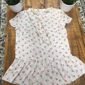 Loft floral XXSP peplum blouse and loft necklace