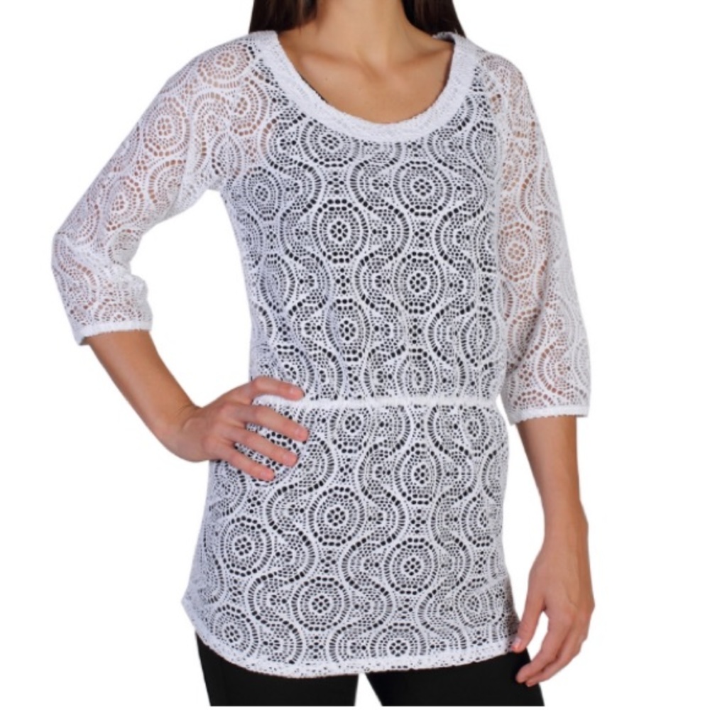 *SALE* [Exofficio] White 3/4 sleeve cover up- S