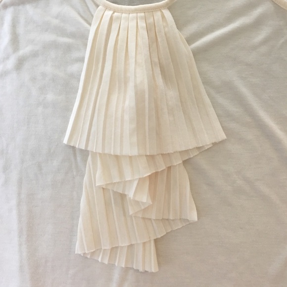 Talbots Cream Ruffle Pleat Tank Top - Picture 2 of 4