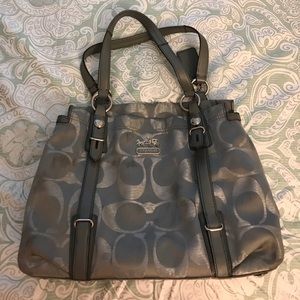 Coach Purse, Silver with classic "C's", Authentic