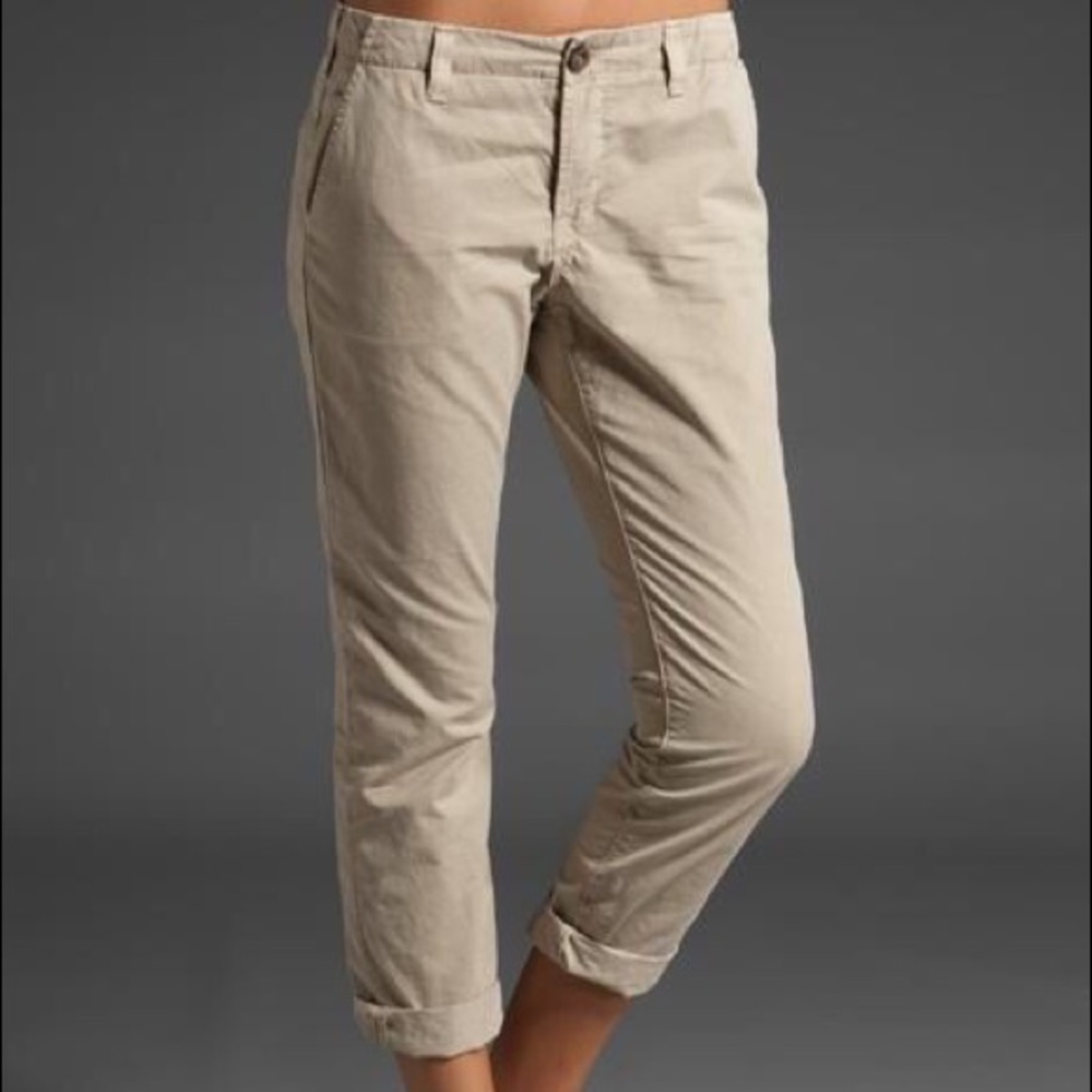 J Brand Inez Low Rise Chino Boyfriend Khaki sz 23