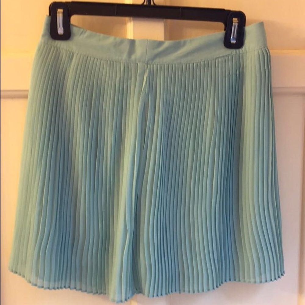 Pleated Blue Forever 21 Mini Skirt