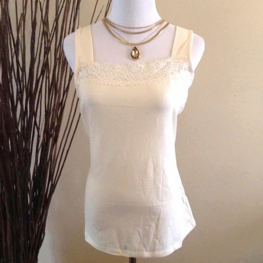Cream Tank Top