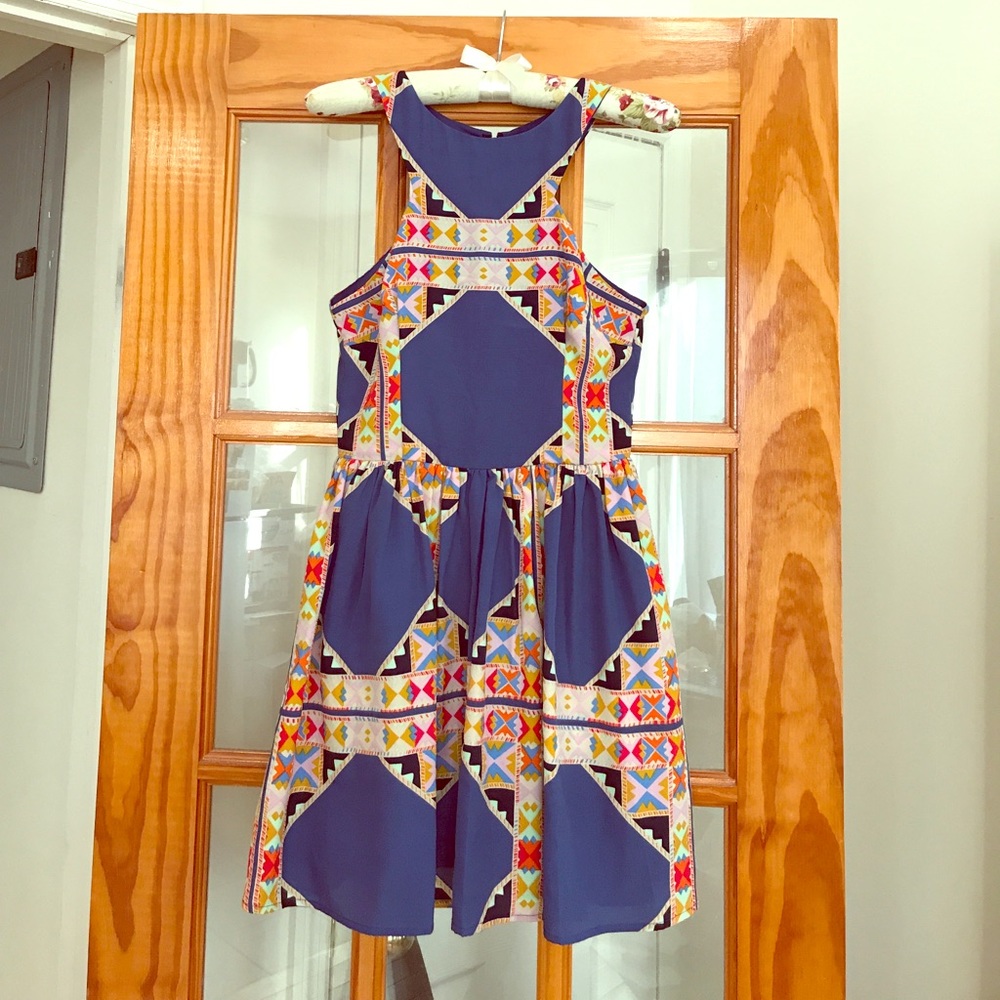 Mara Hoffman mixed-print skater dress