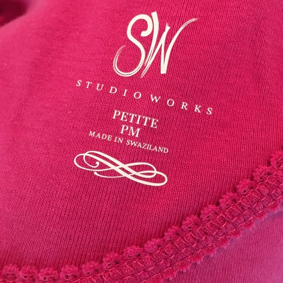 NWT Pink Lace Trimmed Tank Top Size PM - Picture 4 of 5