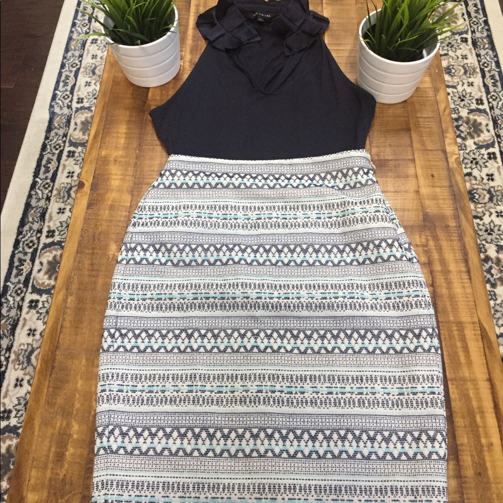 The Limited aztec printed skirt, size 0