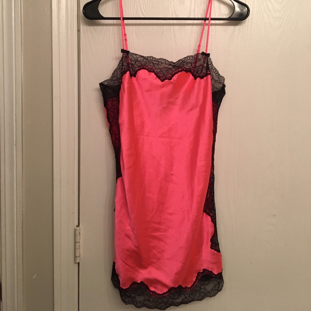 Pink Victoria's Secret night gown.
