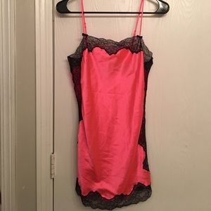 Pink Victoria's Secret night gown.