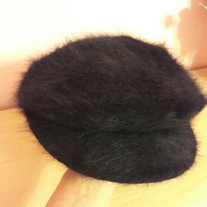 Black Fuzzy/Furry Hat