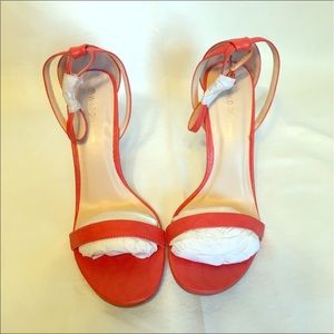 Orange Wild Diva ankle strap heels Never worn.