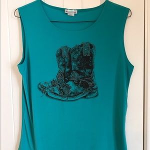 Bleeker & McDougal Teal Tank Embellished Boots XL