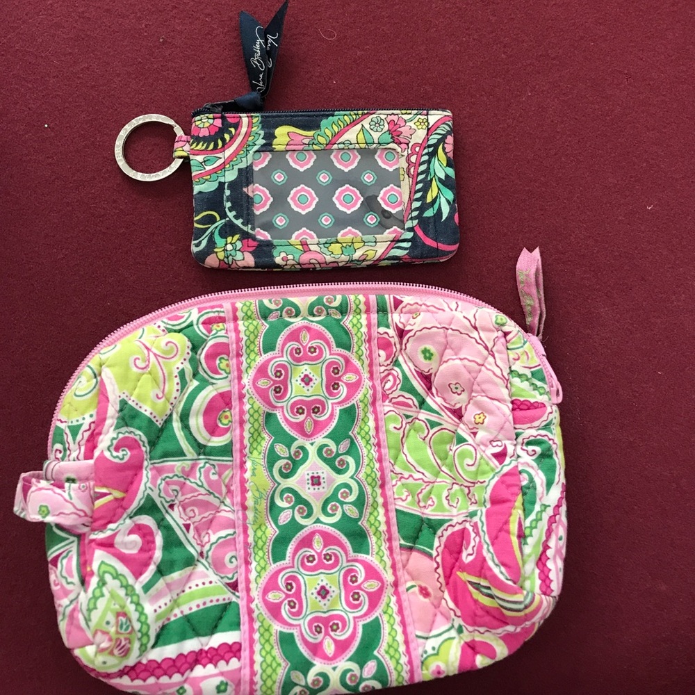 Vera Bradley makeup bag and ID holder