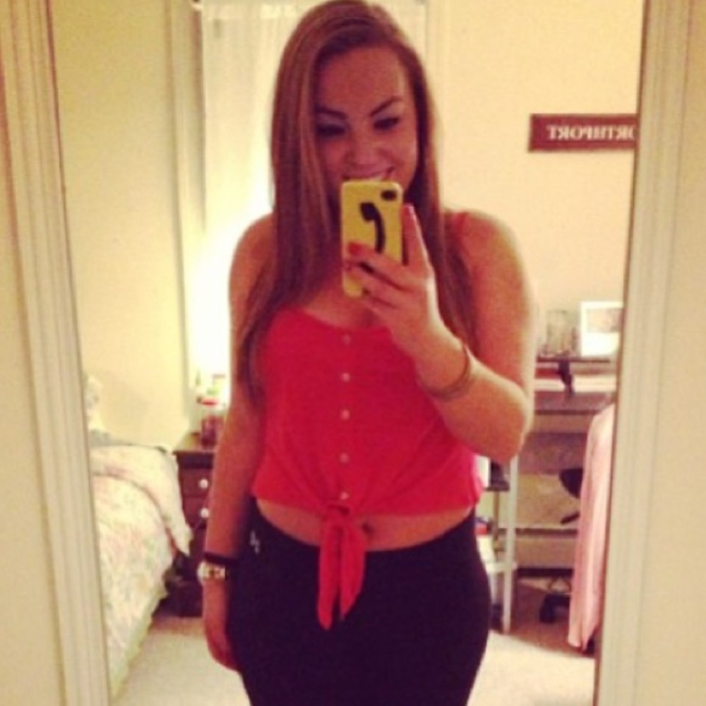 Red Tie Crop Top-FWP