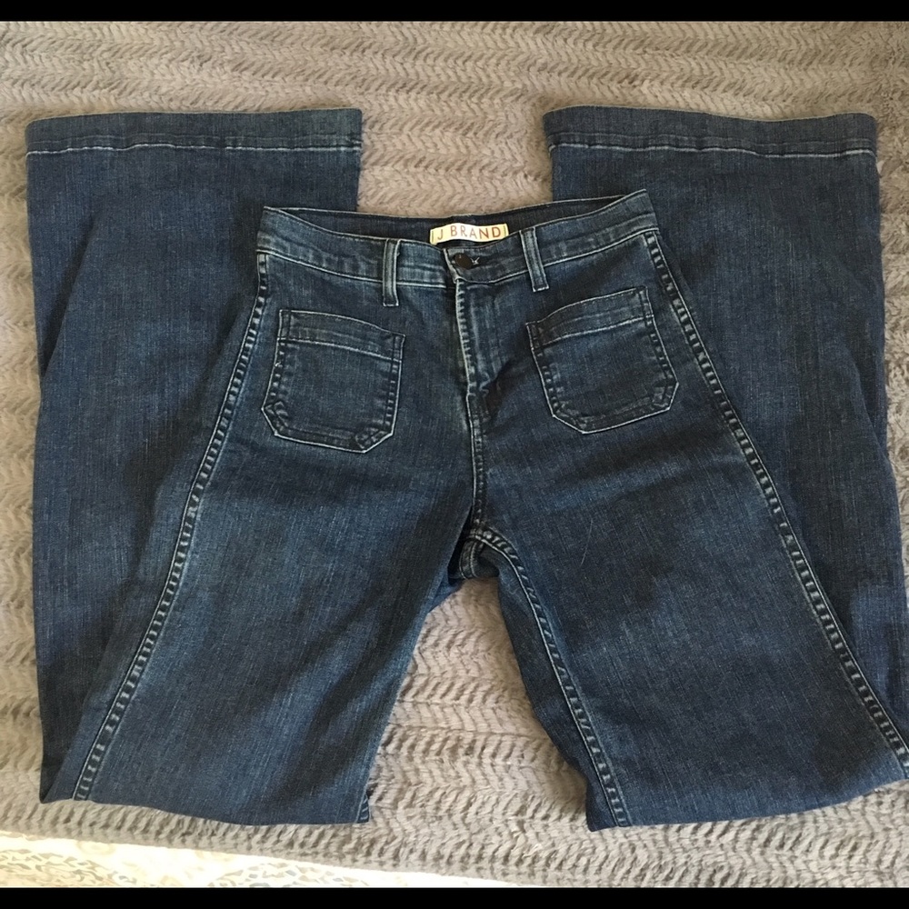 J Brand Bette wide leg high rise jeans in Mystery