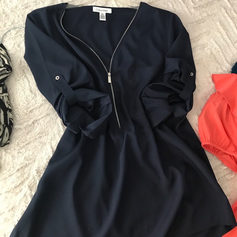 3 shirt blouse lot Calvin Klein Bebe Guess