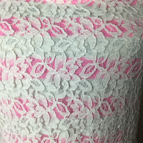 ❌SOLD❌ Pretty in Pink and Lace Dress - Picture 4 of 6