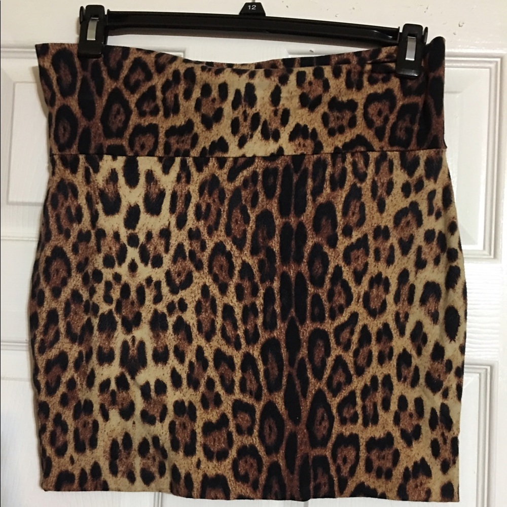 Leopard Print Mini Skirt