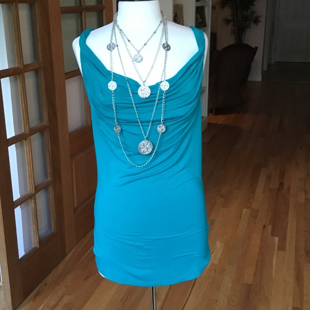 Turquoise stretch tank