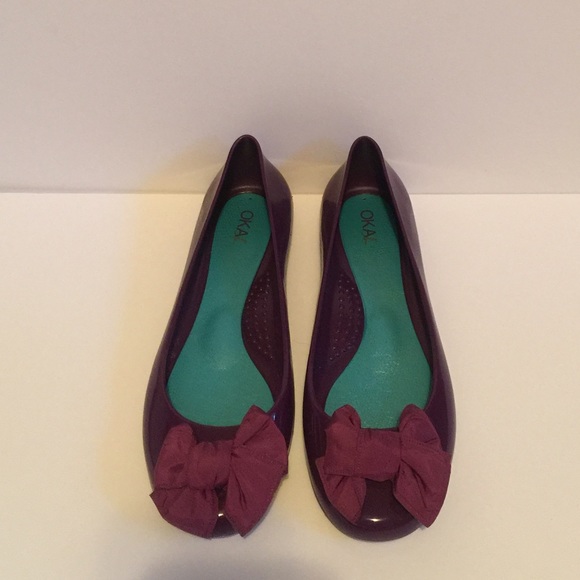 New Oka B Purple Flats Size 10 - Picture 2 of 6