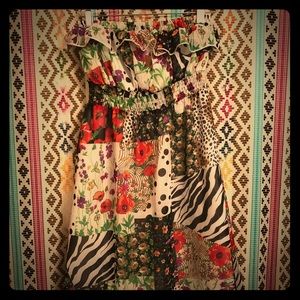 Sleeveless floral mini dress