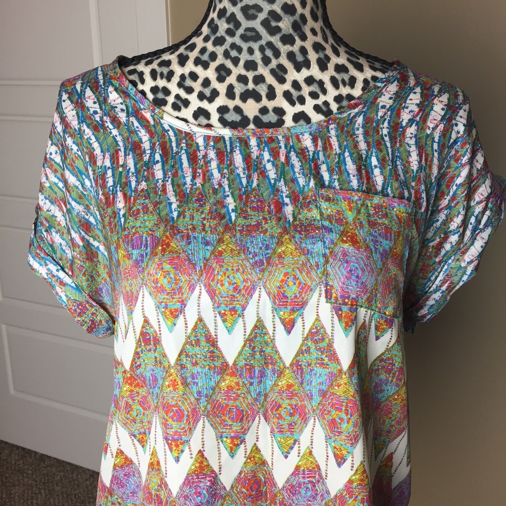 Silky Impressionist Crop Top