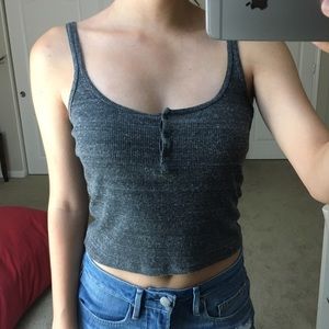grey ribbed tank top