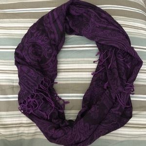 Pashmina- Purple & Black Paisley