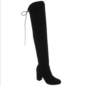 Black Over The Knee Thigh High Boots