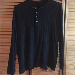 Black Alfani button up long sleeve shirt.