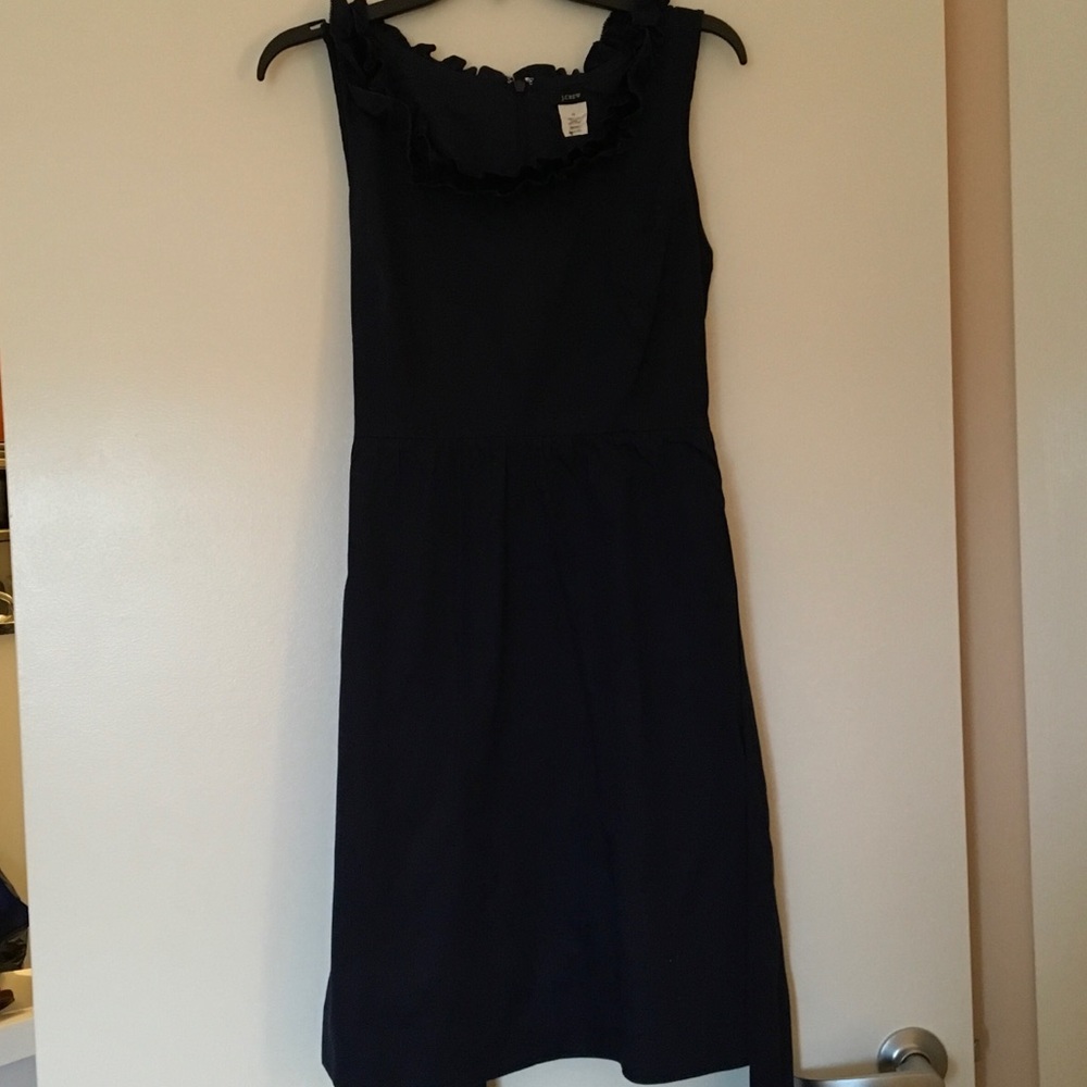 J. Crew Navy Dress with Tie 12
