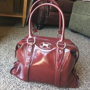 Michael Kors Burgundy Patent Leather Purse exc