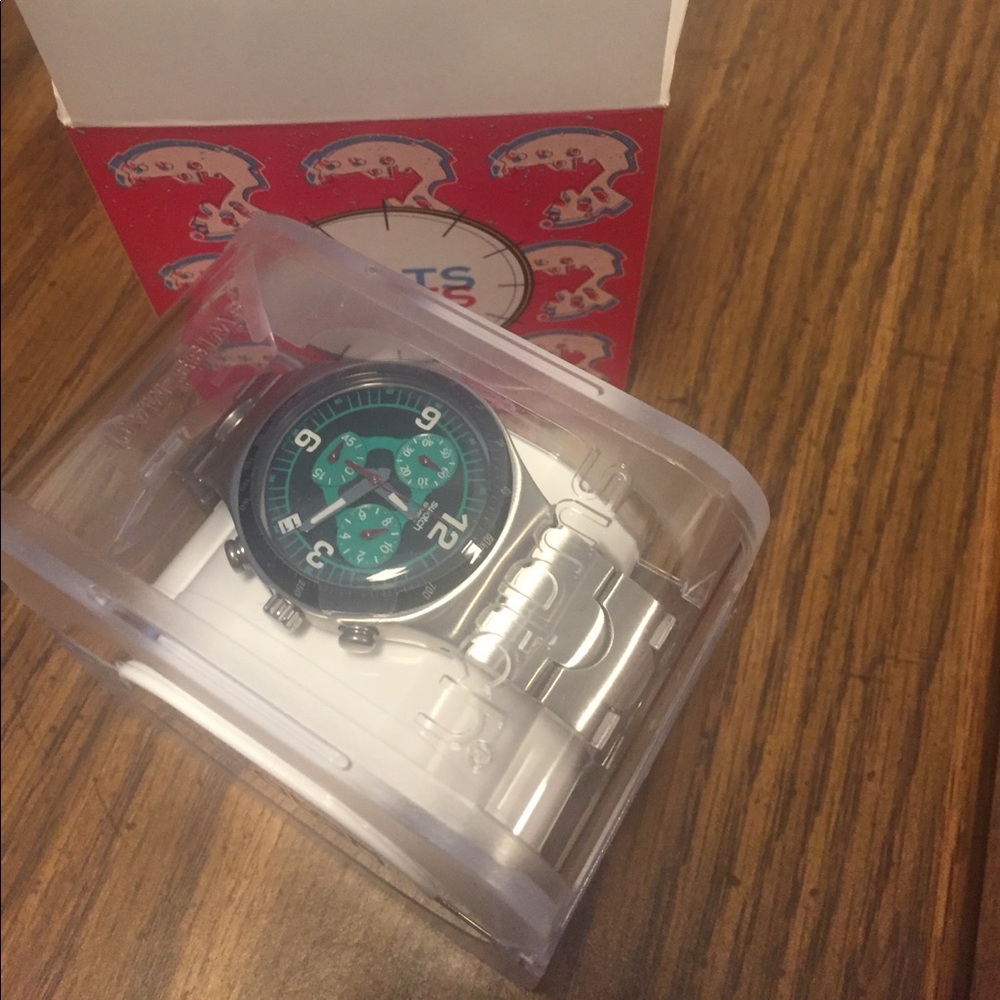 Men's Metal Swatch Watch Never Worn!