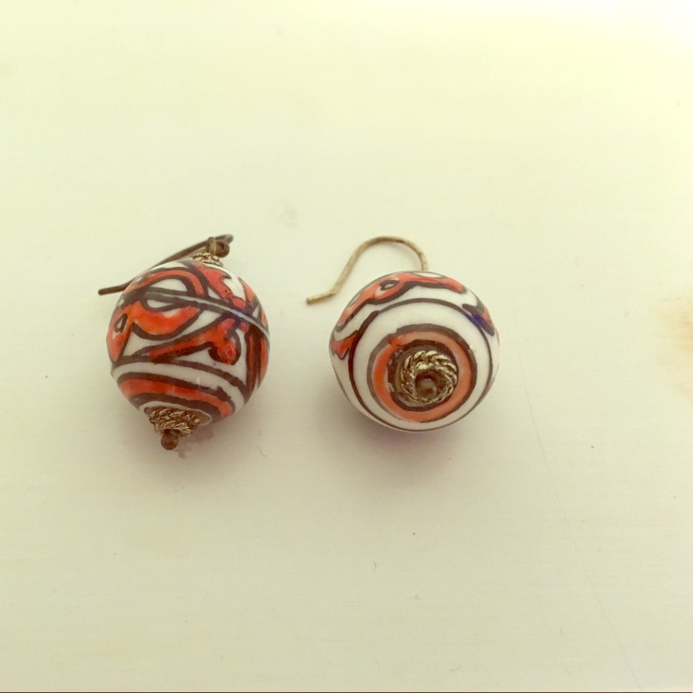 FINAL SALE: Handmade ceramic earrings.