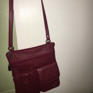 Genuine leather cross body purse