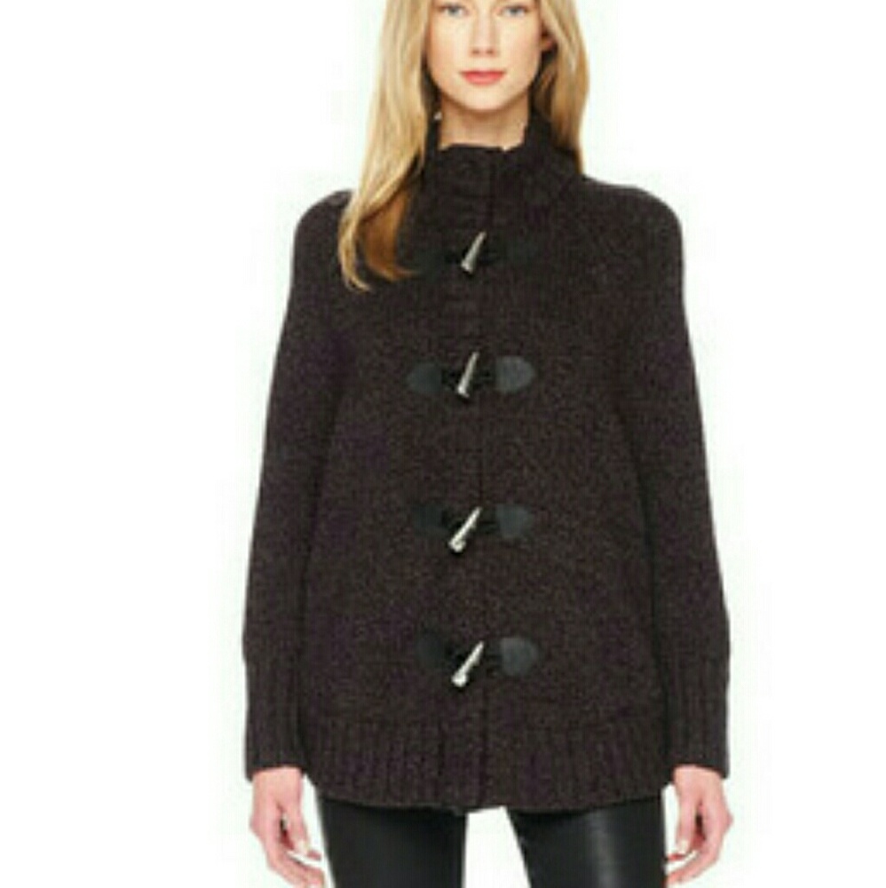 Michael Kors gray Toggle Closure Cape Cardigan
