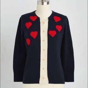 ModCloth heart patch cardigan
