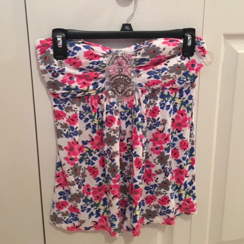 Floral tube top