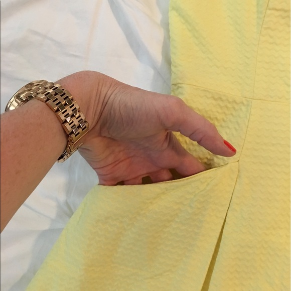 Lily Pulitzer yellow strapless blossom dress - Picture 3 of 5