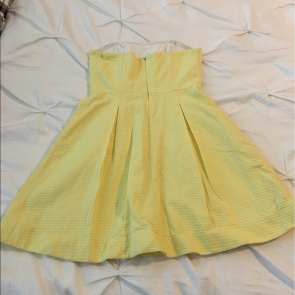 Lily Pulitzer yellow strapless blossom dress - Picture 4 of 5