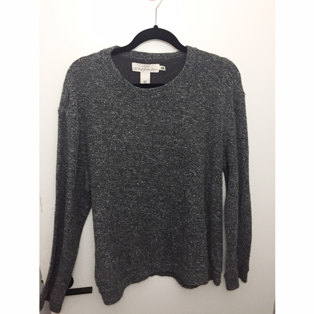 H&M Grey Fuzzy Sweater