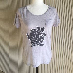 OP Burnout T-Shirt With Flocked Turtle - S/CH 3-5