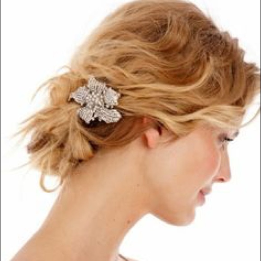 Rhinestone encrusted Lily bridal hair comb