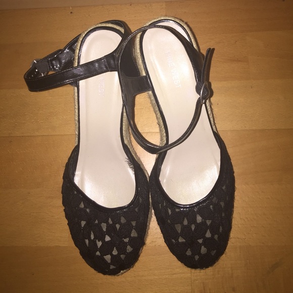 Nine West espadrilles wedge heel shoes size 9 1/2 - Picture 2 of 5