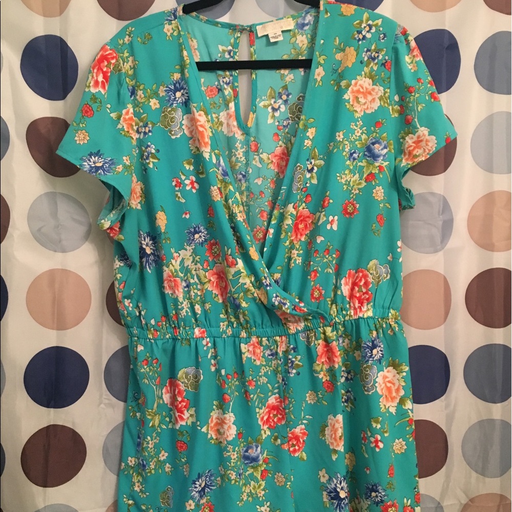 Forever 21 + Floral Surplice Romper