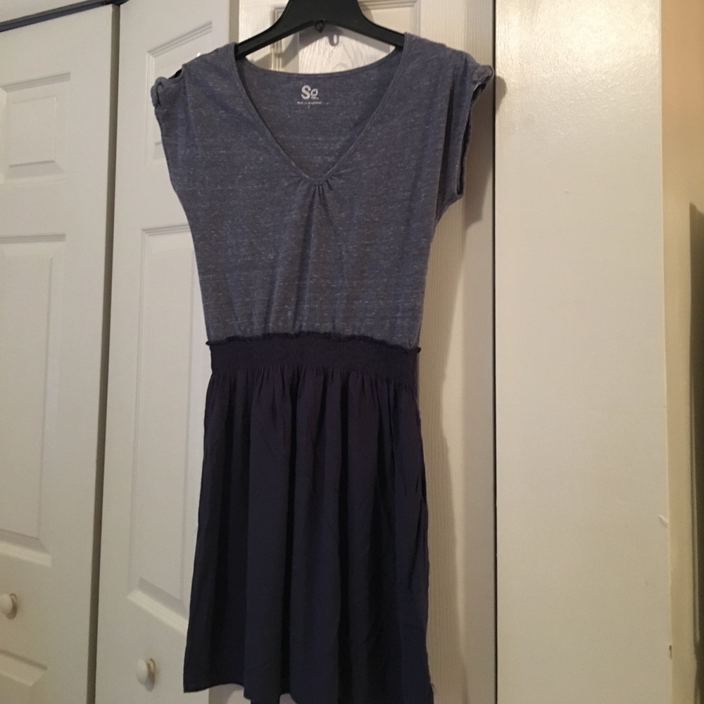 Blue cotton dress
