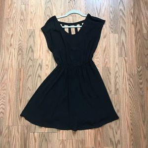 Black chiffon dress