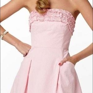 🎀HP🎀Lilly Pulitzer pink seersucker Ferra dress