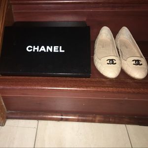Chanel cream shoes